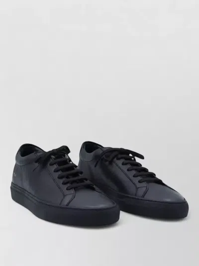 Common Projects Leather Lace-up Sneakers In Black
