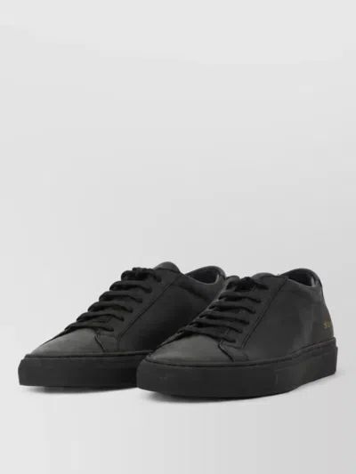 Common Projects Leather Lace-up Sneakers In Black