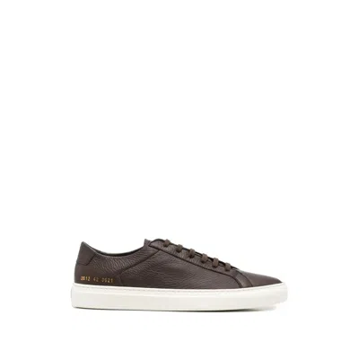 Common Projects Leather Lace-up Sneakers In Brown