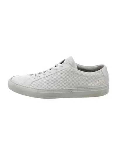 Pre-owned Common Projects Leather Lasercut Accents Sneakers In Grey
