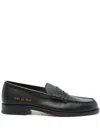 Common Projects Black Leather Loafers In Black