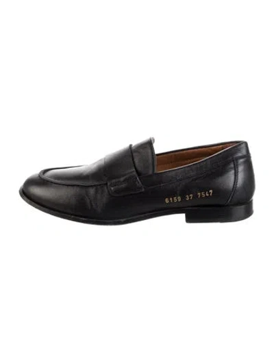 Pre-owned Common Projects Leather Loafers In Black