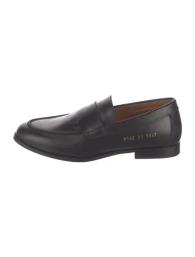 Pre-owned Common Projects Leather Loafers In Black