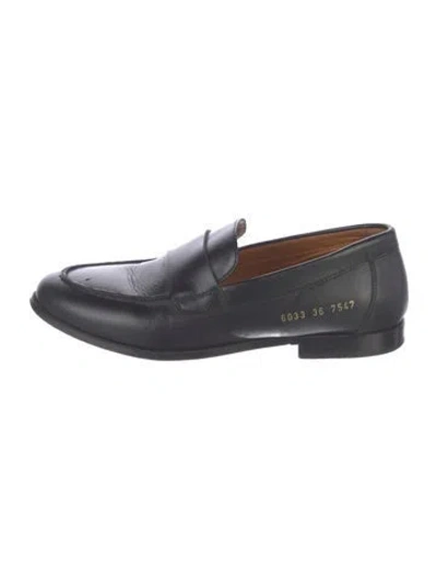 Pre-owned Common Projects Leather Loafers In Black