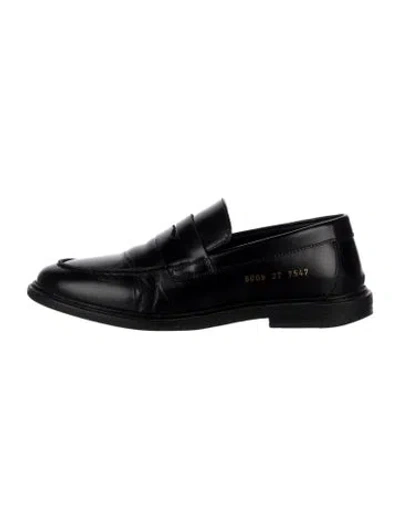 Pre-owned Common Projects Leather Loafers In Black
