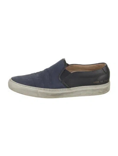 Pre-owned Common Projects Leather Loafers In Blue