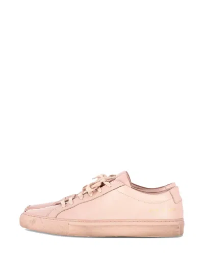 Pre-owned Common Projects Leather Low Sneakers In Pink