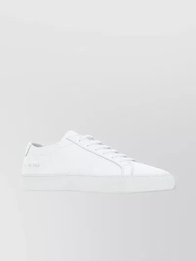Common Projects Leather Low-top Sneakers Sole Round Toe In White