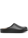 Common Projects Black Leather Slip-on Loafers In Black