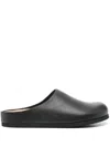 Common Projects Black Leather Slip-on Loafers In Black