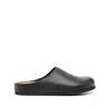 Common Projects Black Leather Slip-on Loafers In Black