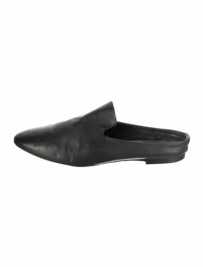 Pre-owned Common Projects Leather Mules In Black