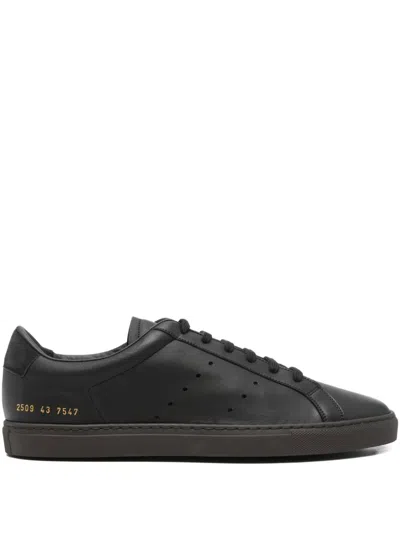 Common Projects Leather Perforated Sneakers In Black