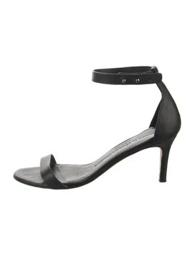 Pre-owned Common Projects Leather Sandals In Black