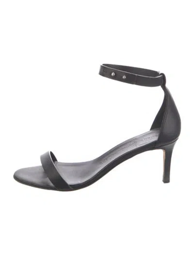 Pre-owned Common Projects Leather Sandals In Black