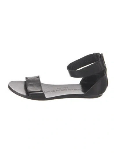 Pre-owned Common Projects Leather Sandals In Black
