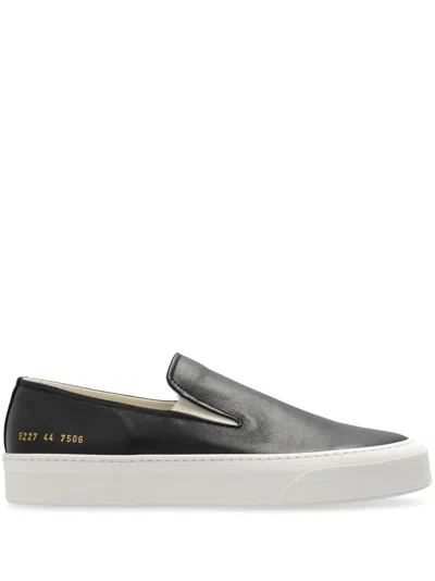 Common Projects Slip On Sneakers In Black Leather