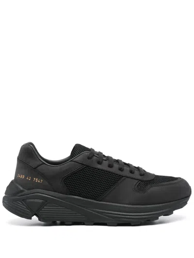 Common Projects Leather Sneakers In Black