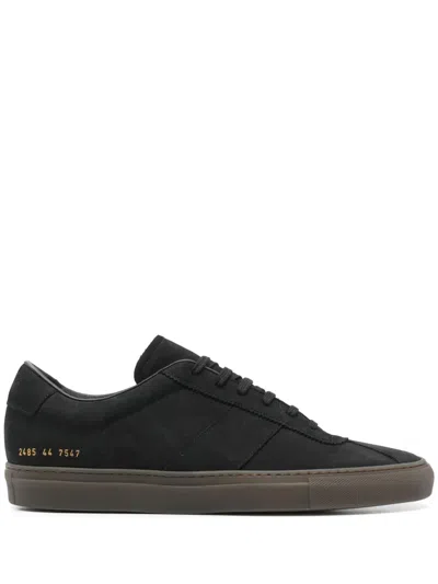 Common Projects Leather Sneakers In Black