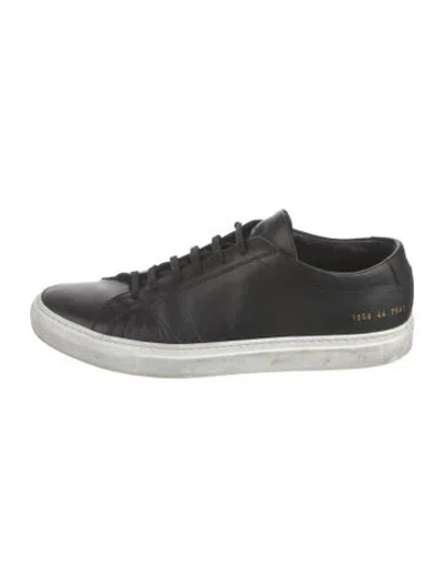 Pre-owned Common Projects Leather Sneakers In Black