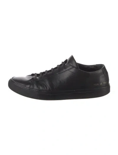 Pre-owned Common Projects Leather Sneakers In Black