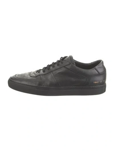 Pre-owned Common Projects Leather Sneakers In Black