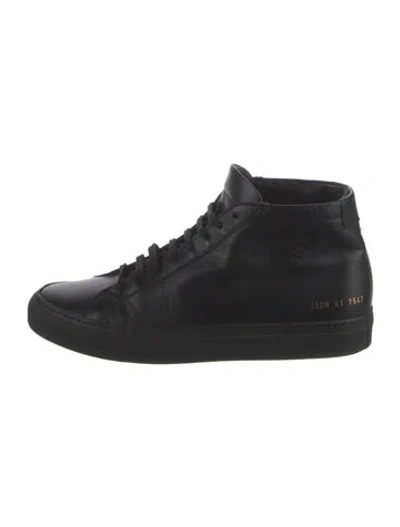 Pre-owned Common Projects Leather Sneakers In Black