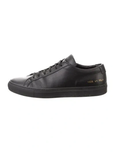 Pre-owned Common Projects Leather Sneakers In Black