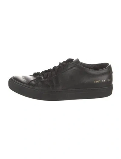 Pre-owned Common Projects Leather Sneakers In Black