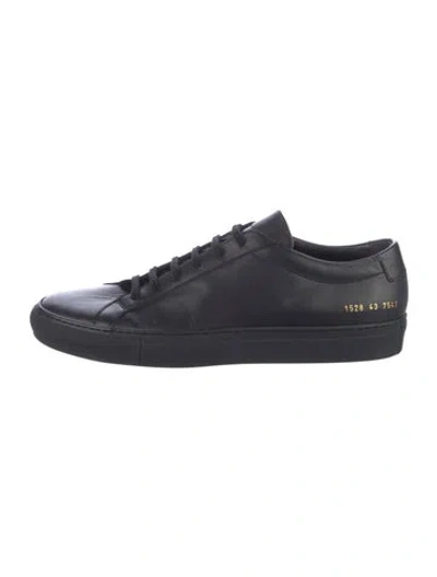 Pre-owned Common Projects Leather Sneakers In Black