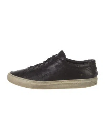Pre-owned Common Projects Leather Sneakers In Black