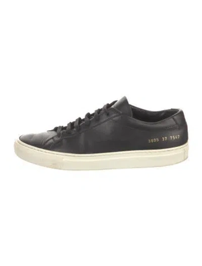 Pre-owned Common Projects Leather Sneakers In Black