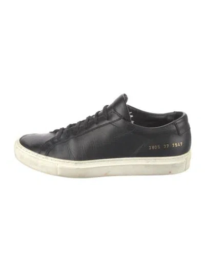 Pre-owned Common Projects Leather Sneakers In Black