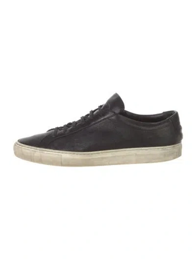 Pre-owned Common Projects Leather Sneakers In Black