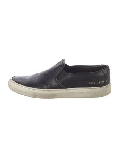 Pre-owned Common Projects Leather Sneakers In Black