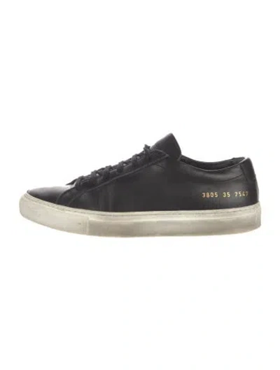 Pre-owned Common Projects Leather Sneakers In Black