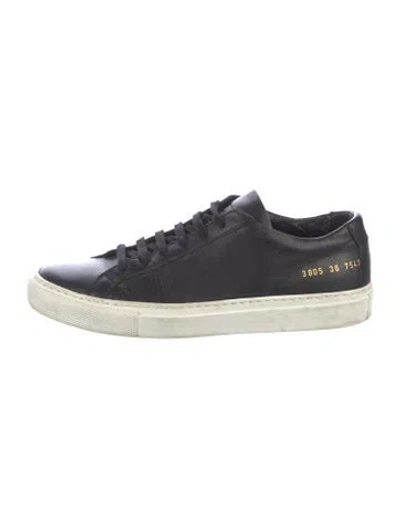Pre-owned Common Projects Leather Sneakers In Black