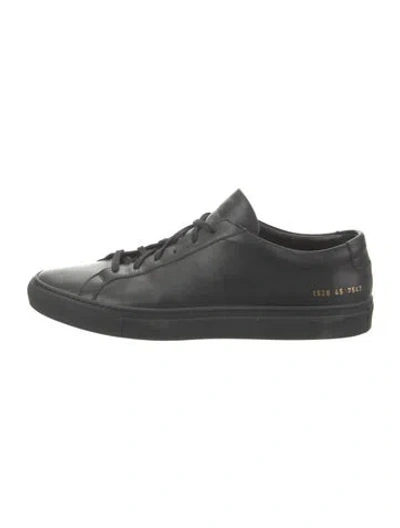 Pre-owned Common Projects Leather Sneakers In Black