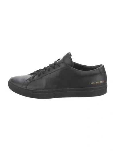 Pre-owned Common Projects Leather Sneakers In Black