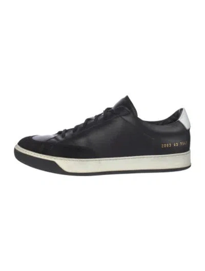 Pre-owned Common Projects Leather Sneakers In Black