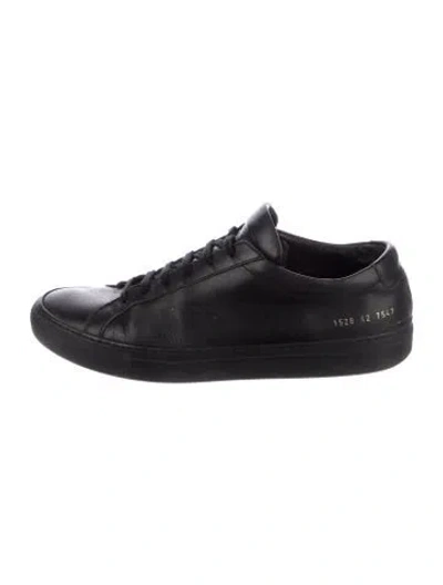 Pre-owned Common Projects Leather Sneakers In Black