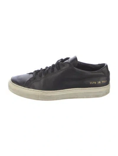 Pre-owned Common Projects Leather Sneakers In Black