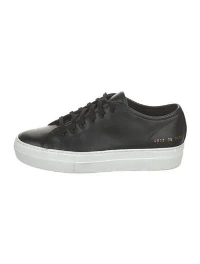 Pre-owned Common Projects Leather Sneakers In Black