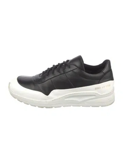 Pre-owned Common Projects Leather Sneakers In Black