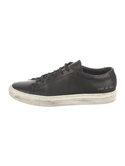 Pre-owned Common Projects Leather Sneakers In Black