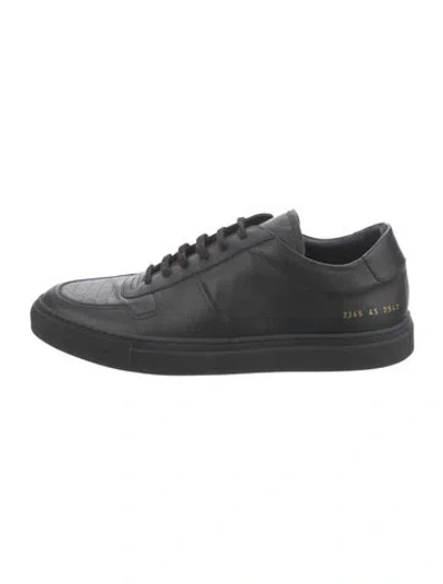 Pre-owned Common Projects Leather Sneakers In Black