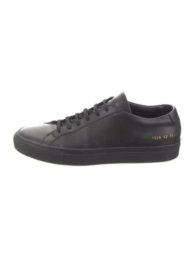 Pre-owned Common Projects Leather Sneakers In Black