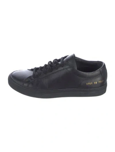 Pre-owned Common Projects Leather Sneakers In Black