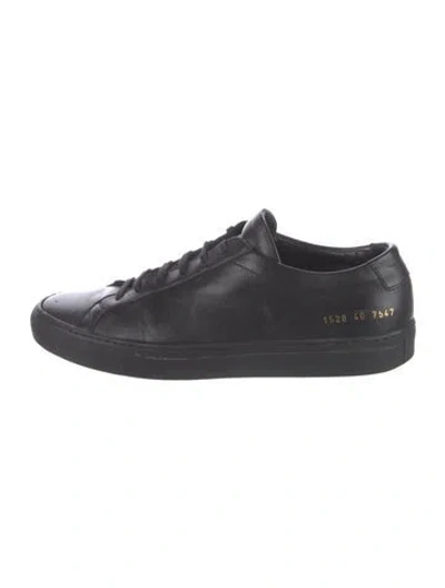 Pre-owned Common Projects Leather Sneakers In Black