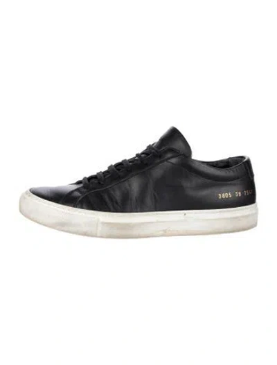 Pre-owned Common Projects Leather Sneakers In Black
